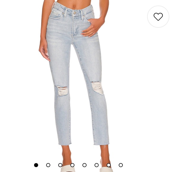 NEW • Good American • Women’s Good Legs Crop in Indigo148 Distressed Blue 0 / 25 - Picture 2 of 5